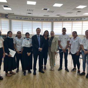 נשיא המדינה בביקור עבודה ראשון – בביה”ס הערבי להנדסה ומדעים אורט לוד