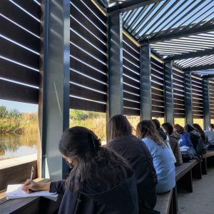 תלמידי מגמת ביולוגיה באורט גבעתיים ביום למידה בטבע