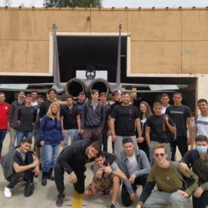 סטודנטים במכללת אורט מלטון בת ים בביקור בטייסת 106 שבבסיס תל נוף
