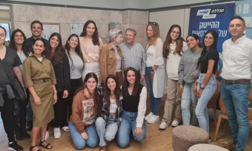 מנכ”ל אורט ליווה את התורמת ליביה בלאייר בביקורה בקמפוס מכללת אורט הרמלין בנתניה